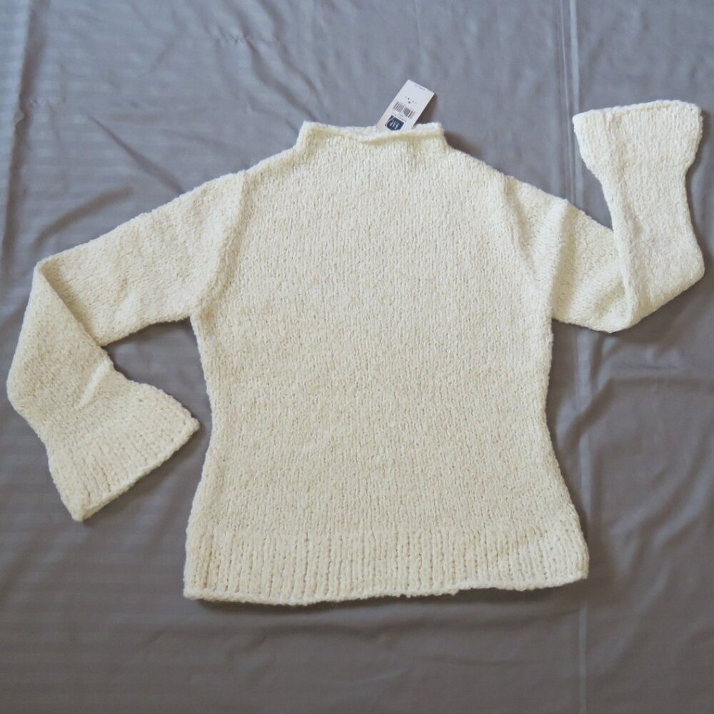GapKids Girls Winter White & Gold Sparkly Knit Sweater  Size 7/8 NWT